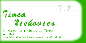 timea miskovics business card